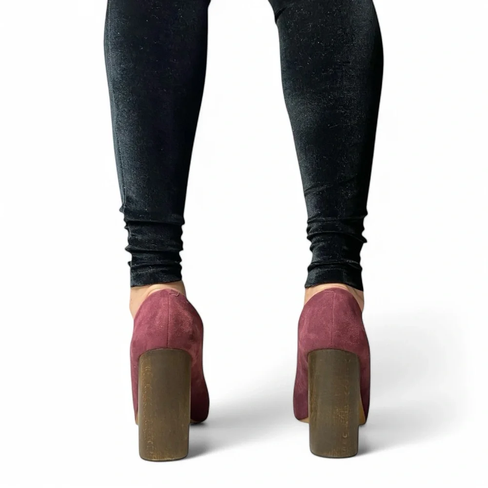 1. State Burgundy Suede Block Heel Pumps – Size 8.5 - Picture 5 of 5